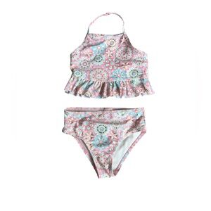 Tommy Bahama Floral Kids Swim Set - Pink and Blue